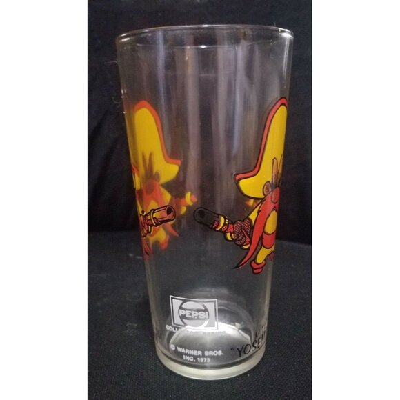 Vintage Warner Bros 1973 Yosemite Sam Drinking Glass Pepsi Collector Series - Picture 2 of 7